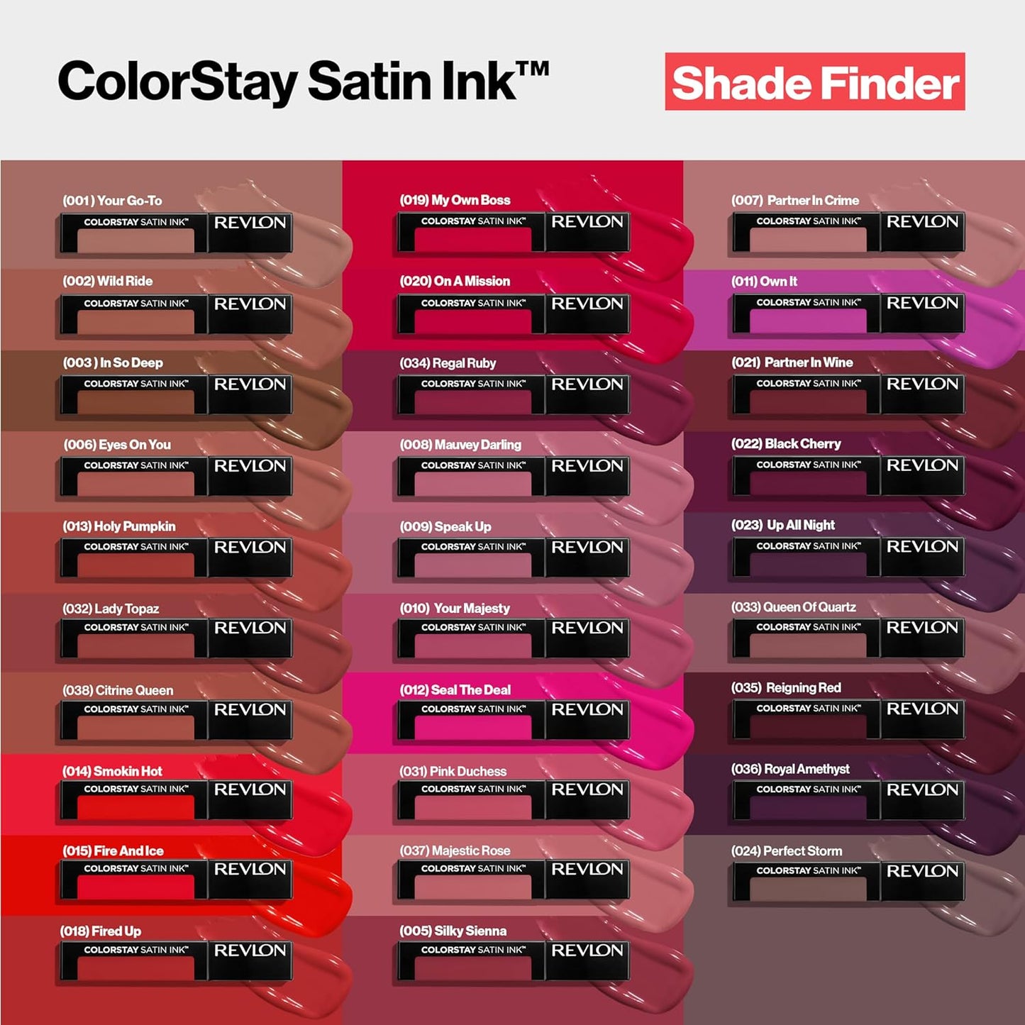 Revlon Liquid Lipstick Face Makeup ColorStay Satin Ink Longwear Rich Lip Colors Formulated with Black Currant Seed Oil 006 Eyes on You 0.17 Fl Oz