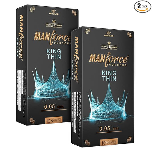 Manforce King Ultra-Thin Condoms – 20 Pieces (Unflavoured)