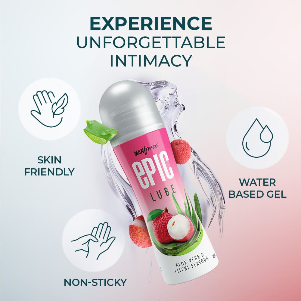 Manforce Epic ThinX Condoms (10 Pack) + Litchi Aloe Lube