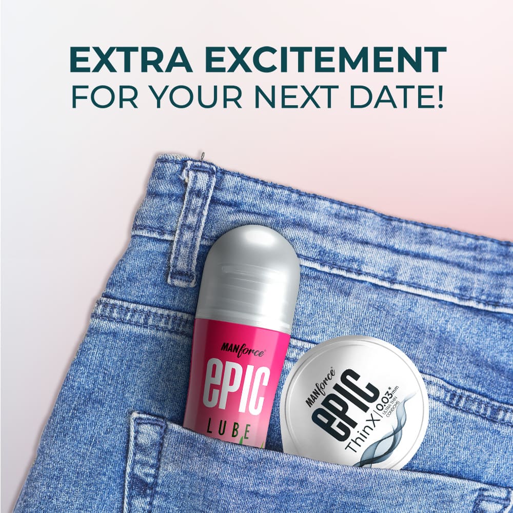 Manforce Epic ThinX Condoms (10 Pack) + Litchi Aloe Lube
