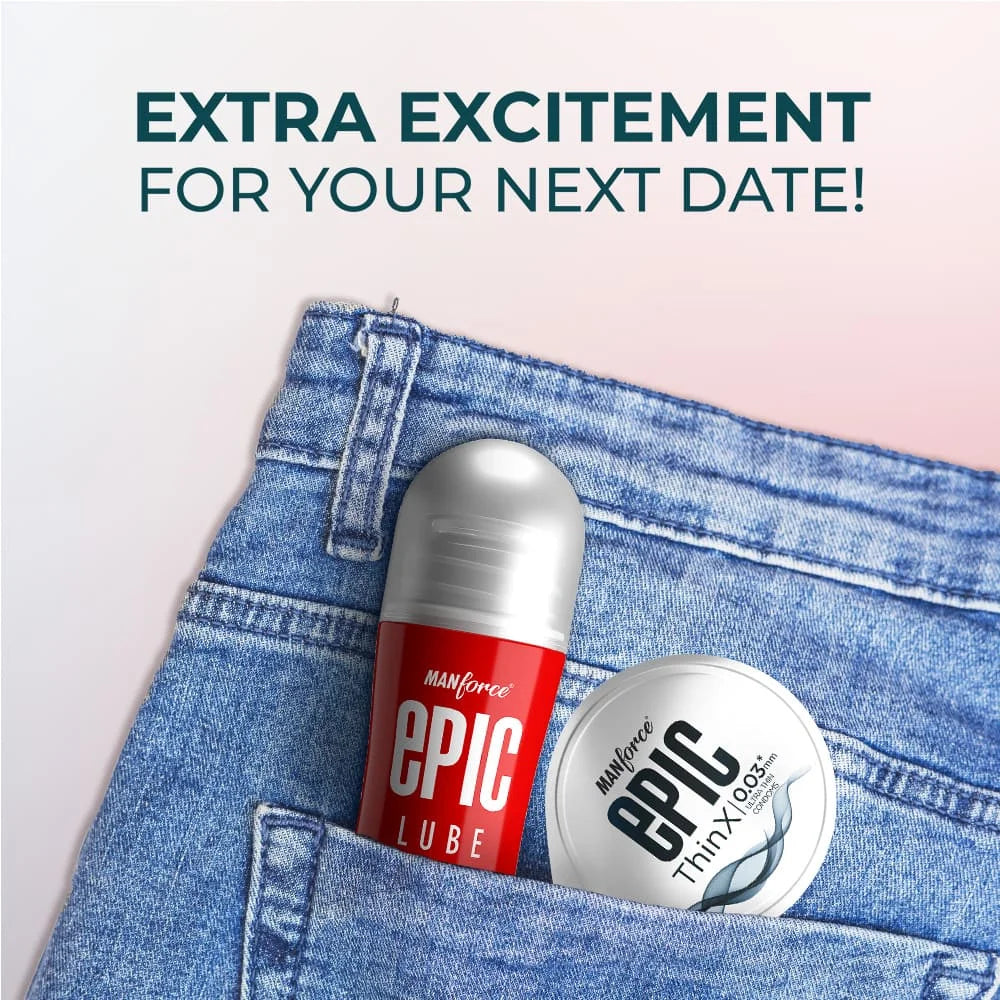 Manforce Epic ThinX Condoms (10 Pack) + Strawberry Lube