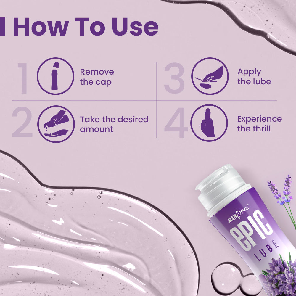Manforce Lavender Lube (60ml) + Bubblegum Condoms (10 Pack)