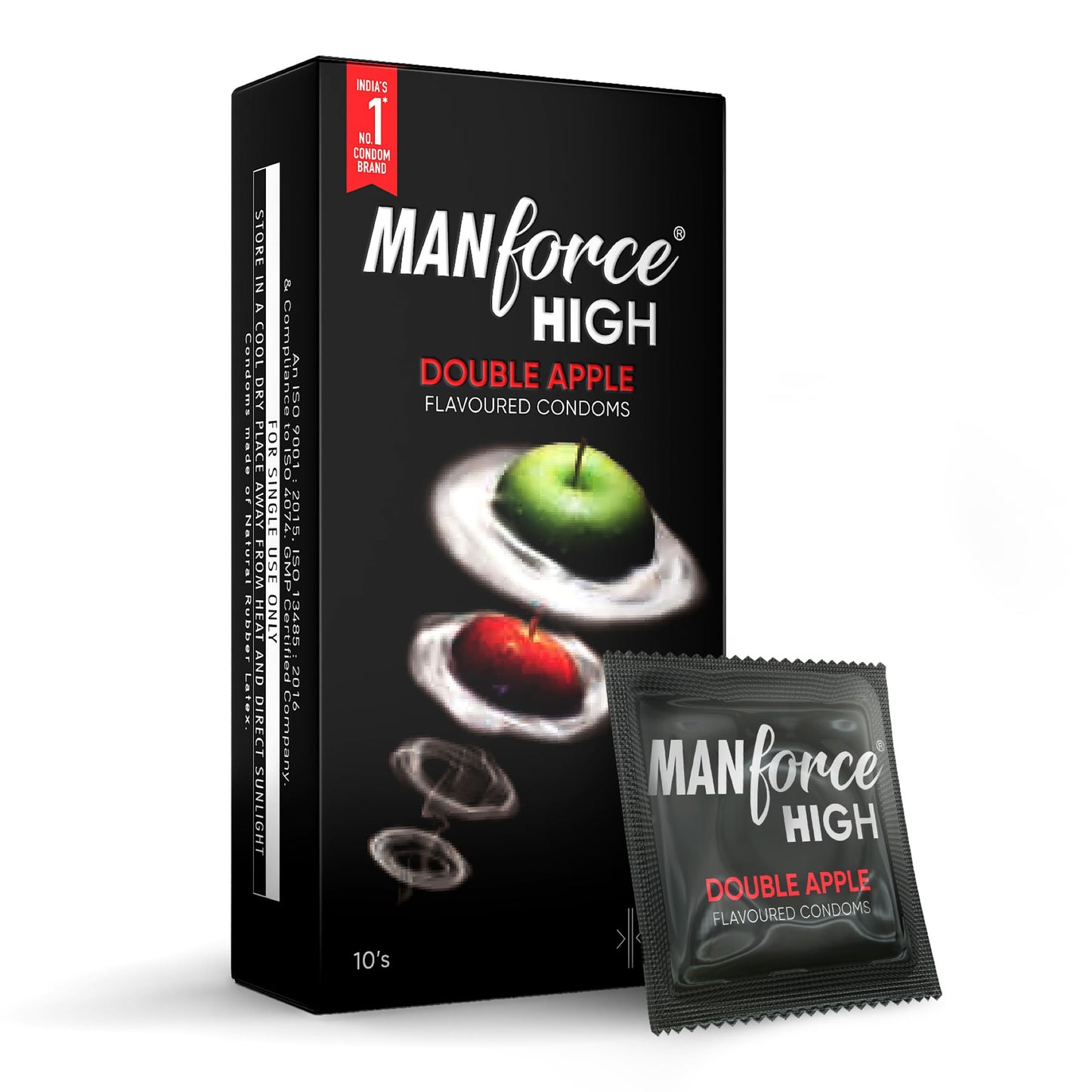 Manforce High Double Apple Condoms - 2N (10 Sheets)