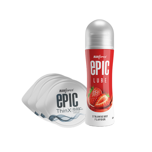 Manforce Epic Thinx Ultra thin Condom +  Strawberry Lube