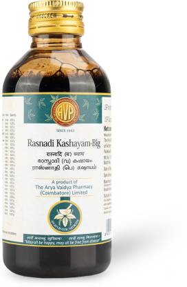 THE ARYA VAIDYA PHARMACY (COIMBATORE) LIMITED AVP Rasnaerandadhi Kashayam 200ML | Relieves Pain And Swelling| Arthritis Care