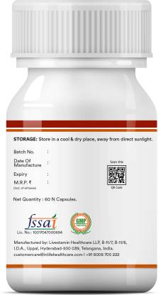 மில்க் திஸ்டில் மற்றும் மஞ்சளுடன் இன்லைஃப் பெர்பெரின் HCL 500mg | குளுக்கோஸ் வளர்சிதை மாற்றம் (60 இல்லை)