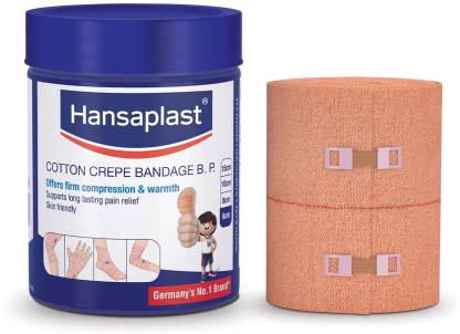 Hansaplast Soft Cotton Pain Relief Crepe Bandage Pack of 1 (6CMx4MTR)