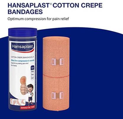 HANSAPLAST Cotton Crepe Bandage for Support and Strength | Pack of 1 (15cm x 4m) Crepe Bandage