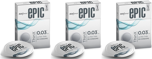 MANFORCE EPIC CONDOMS THINX 3S (pack of 3)