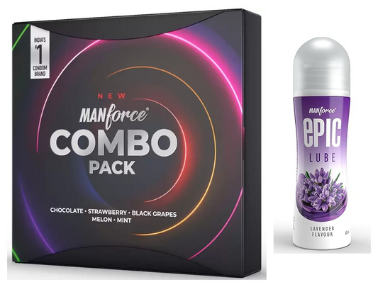 Manforce Flavor Variety Condoms (20 Pack) + Lavender Lube