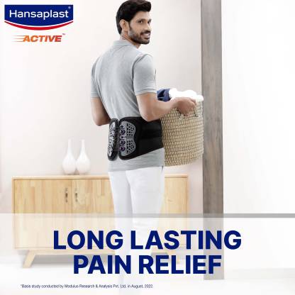 HANSAPLAST Active Lace Pull LS Support for Long Lasting Pain Relief Lace Pull Mechanism Back / Lumbar Support  (Black)