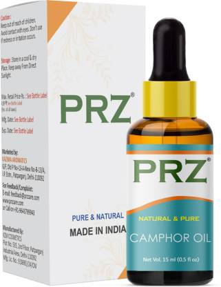 PRZ Camphor Essential Oil (15ML) - Pure Natural & Therapeutic Grade Oil For Skin Care & Hair Care Hair Oil  (15 ml)