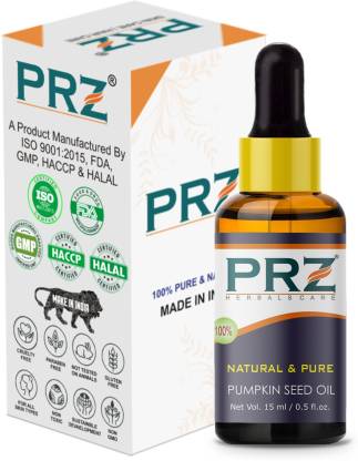 PRZ Pumpkin Seed Cold Pressed Carrier Oil (15ML) - Pure Natural & Therapeutic Grade Oil For Aromatherapy Body Massage Skin Care & Hair ReGrowth Hair Oil  (15 ml)