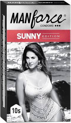 Manforce Sunny Ribbed & Dotted Condoms (10 Pack) + Lavender Lube