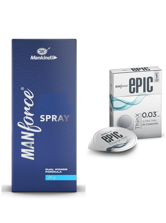 Manforce Epic Staylong spray + Epic ThinX 3s