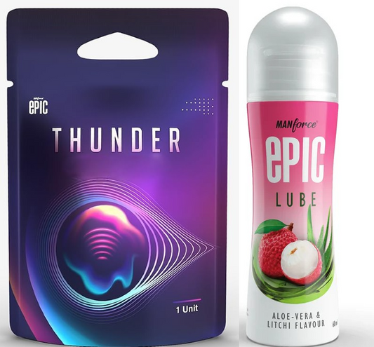 Manforce Epic Thunder Ring + Litchi Aloe Vera Lube