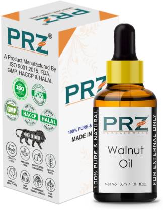 PRZ WALNUT Cold Pressed Carrier Oil (30ML) - தோல் பராமரிப்பு மற்றும் முடி பராமரிப்புக்கான தூய இயற்கை மற்றும் சிகிச்சை தர எண்ணெய் (30 மில்லி)