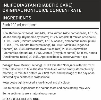 Inlife Diastan Noni Juice For Diabetic Care - 1 Litre  (1 L)