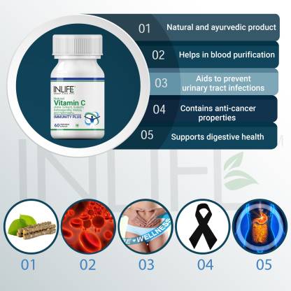 इनलाइफ इम्युनिटी प्लस सप्लीमेंट - 60 शाकाहारी कैप्सूल (1 पैक) (60 संख्या) (60 संख्या)