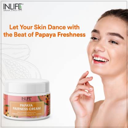 Inlife Natural Papaya Skin Lightening and Revitalizing Fairness Cream  (100 g)