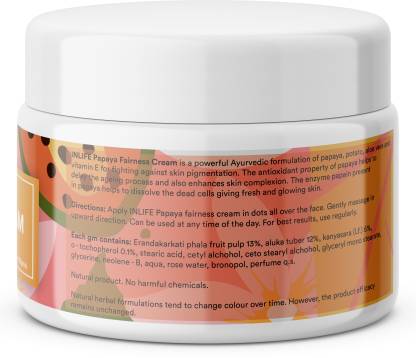 Inlife Natural Papaya Skin Lightening and Revitalizing Fairness Cream  (100 g)