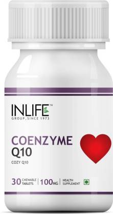 Inlife Coenzyme Q10 (Ubiquinone) 100 mg - மெல்லக்கூடிய மாத்திரைகள் (30 இல்லை)