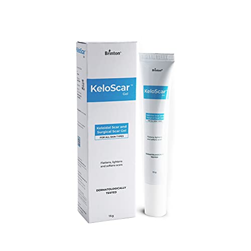 Brinton Keloscar Gel | Surgical Scar Gel for All Skin Types | Lightens and Softens Scars | Dermatologically Tested | Protects Skin Retains Skin's Moisture Stimulates Skin Regeneration (15 g)