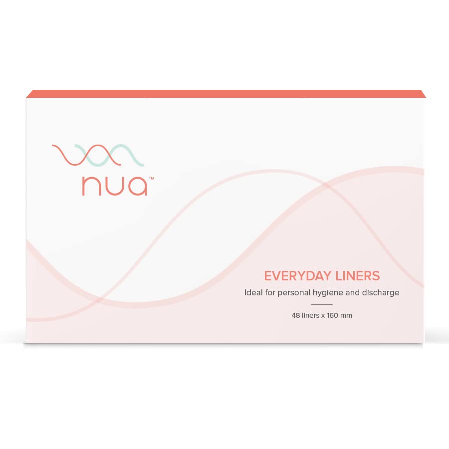 Nua Everyday Panty Liners (Pack of 48) || Super Thin (1mm) Panty Liners || Rash-Free and Toxin-Free || Soft Comfortable Top Layer Pantyliner