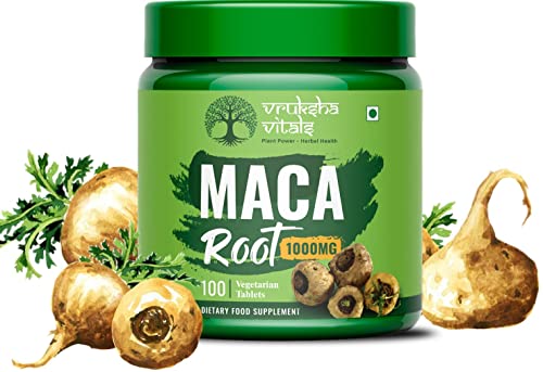 Vruksha Vitals Maca Root Extract 1000 mg per Tablet - 100 மாத்திரைகள் / காப்ஸ்யூல்கள்