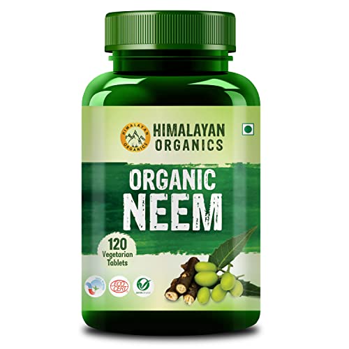 Himalayan Organics Organic Neem Tablets | Helps In Purification of Blood | Healthy Skin & Hair (120 Tablets)