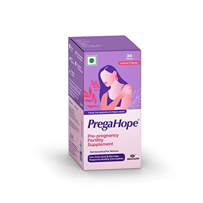 PregaHope Pre-pregnancy Fertility Supplement with Iron  Folic Acid & Moringa | 30 Tab