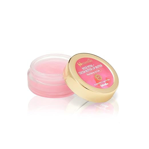 Fabessentials Rose Petal Cocoa Butter Lip Butter | infused with Coconut Oil & Shea Butter | with 100% Edible Grade Flavour & No Artificial Fragrance | for Instant Light Weight Lip Moisturisation - 5 gm