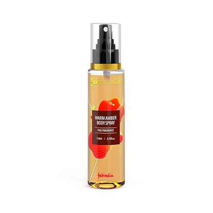 Fabessentials Warm Amber Body Spray | Fine Fragrance for Refreshing Energising & Rejuvenating Skin All-Day Long - 110 ml