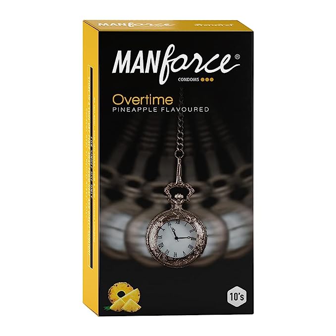 MANFORCE CONDOMS(OVERTIME)(PINEAPPLE)10S