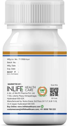 Inlife Coconut Oil Supplement 500 mg - Vegetarian Capsules  (60 No)