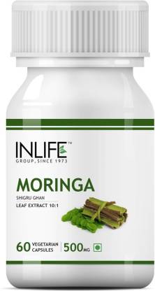 Inlife Moringa Leaf Extract Supplement 500 mg - Vegetarian Capsules (60 No)