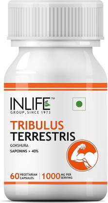 Inlife Tribulus Terrestris Gokshura Supplement 1000 Mg Serving - 60 Veg Capsules (60 No)