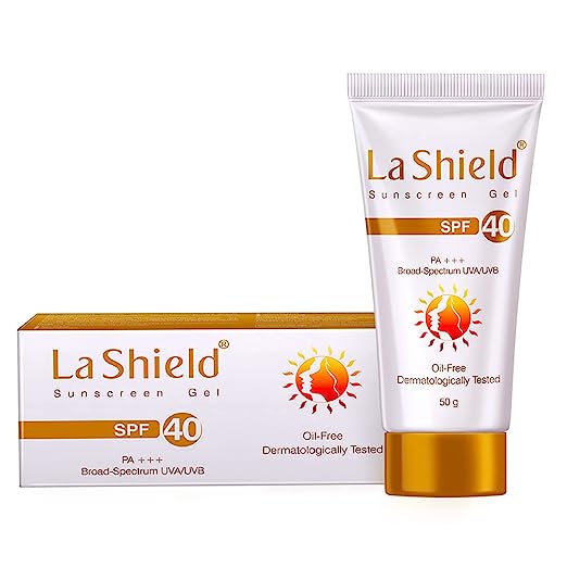 La Shield SPF 40+ and Pa+++ Anti Acne Sunscreen Gel Unscented 50 g - SPF 40+ PA+++  (50 g)