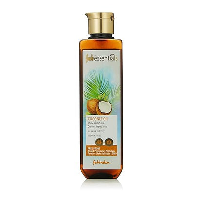 Fabessentials Coconut Oil | made with 100% Organic Ingredients |can be used as a Body Moisturiser  Hair Mask  Lip Oil  Makeup Remover  Dry Shave Oil  Baby Oil  Massage Oil and more - 200 ml