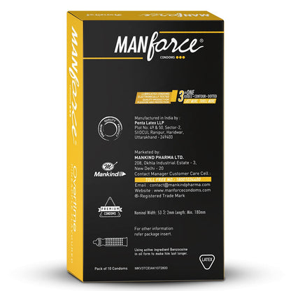 MANFORCE CONDOMS(OVERTIME)(PINEAPPLE)10S