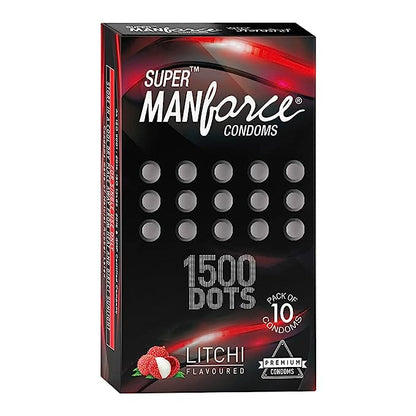 SUPER MANFORCE CONDOMS (LITCHI) 10'S