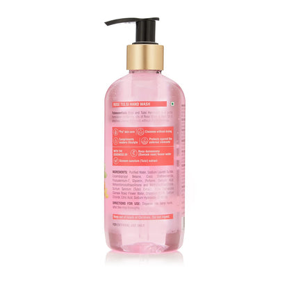 Fabessentials Rose Tulsi Hand Wash | with Natural Bioactives | Cleanses Hands without Drying & Stripping away Moisture - 300 ml