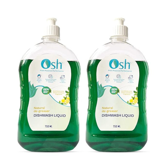 Osh Dishwash Liquid | 99% Natural & Plant derived | Removes stuck grease even after 24 hrs