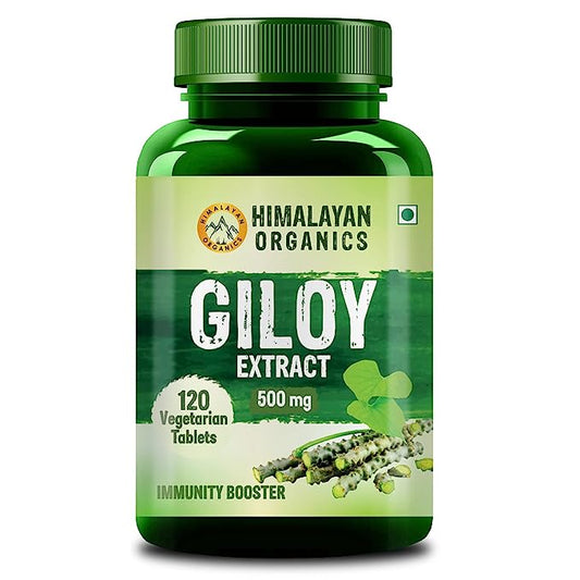 Himalayan Organics Giloy Extracts(GUDUCHI)500Mg | Antioxidant Properties | Immunity Booster | Helps in Blood Purification | 120 Veg Tablets For Mens And Womens