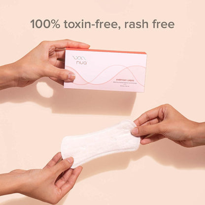 Nua Everyday Panty Liners (Pack of 48) || Super Thin (1mm) Panty Liners || Rash-Free and Toxin-Free || Soft Comfortable Top Layer Pantyliner