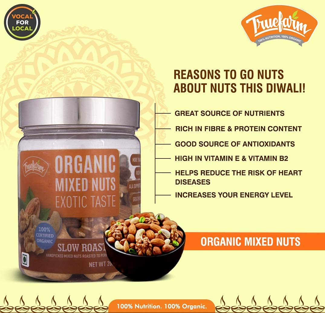 Organic Roasted Mixed Nuts (250g)