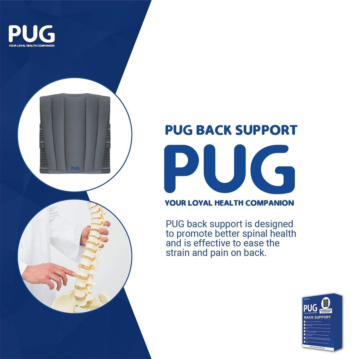 PUG Back Support Pack of 1