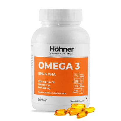 Hohner Omega 3 Fish Oil Triple Strength 1000mg | 60 Capsules