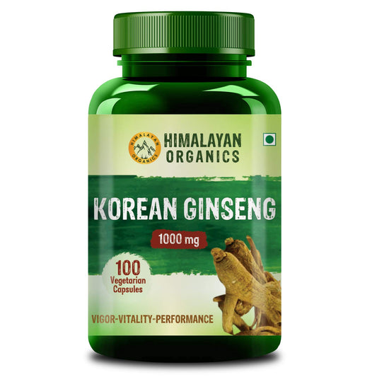 Himalayan Organics Korean Red Ginseng 1000mg - 100 Veg Caspules (1)