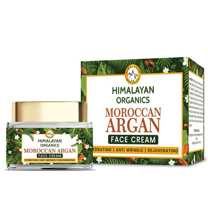 Himalayan Organics Moroccan Argan Oil Anti Aging Cream with Vitamin E | Anti Wrinkle | All Skin Type | No Mineral Oil & Parabens | 50ml